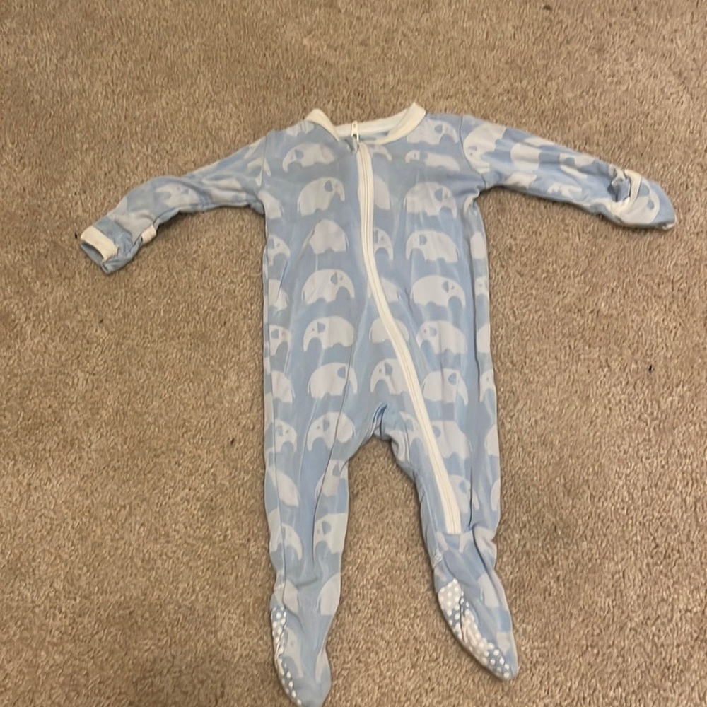Blue elephant Kickee pants footie